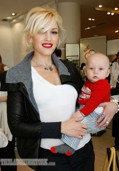Gwen Stefani with Zuma at a Barney's New York Event in Beverly Hills
