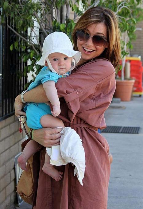 Alyson Hannigan and 5-month-old Satyana in Santa Monica 